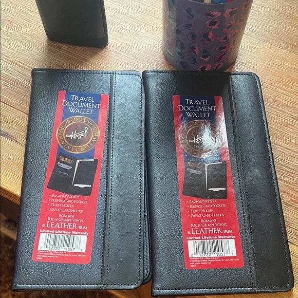 Black Travel Document Wallet - Picture 1 of 1